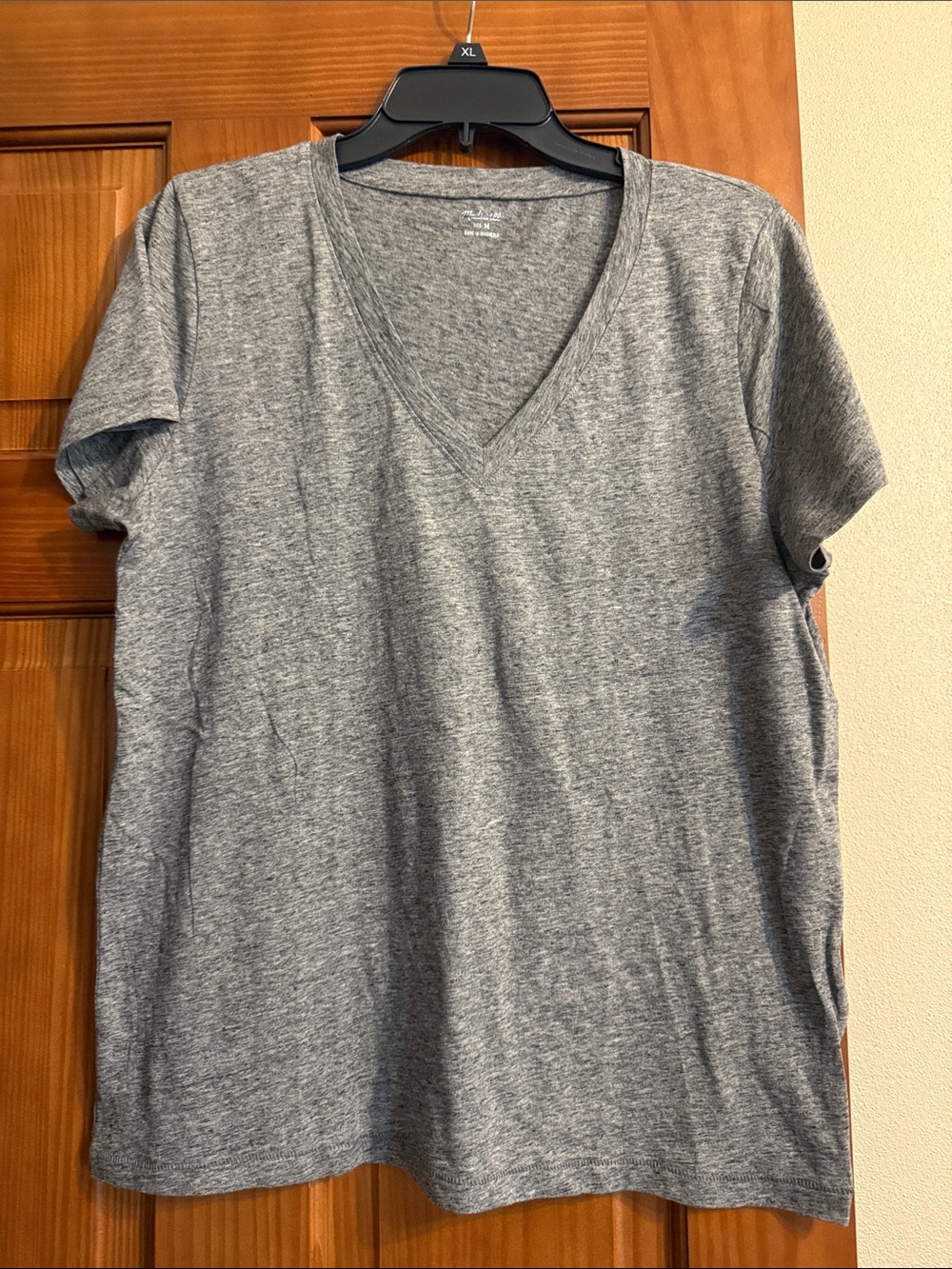 Women’s size medium V-Neck T-Shirt from Madewell. Grey Heather